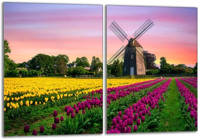 TMK ArtDeko - Beschermplaat van Gehard Glas - Kookplaat Bescherming - Snijplank - Bloemenpatroon