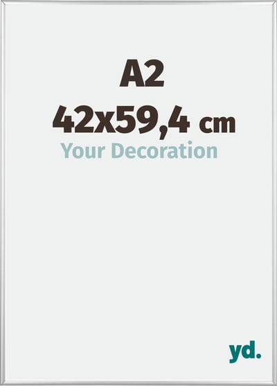 Your Decoration - Fotolijst A2 42x59,4 cm - Aluminium - Zilver Hoogglans - Kent