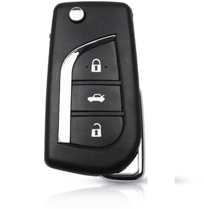 XEOD Autosleutelbehuizing - sleutelbehuizing auto - sleutel - Autosleutel 3 knops geschikt voor Toyota Aygo / Peugeot 108 / Citroen C1 - Toy48