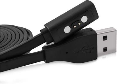 kwmobile USB-oplaadkabel geschikt voor Pebble 2SE / 2+ / Time / Time Steel / Time Round - Kabel voor smartwatch - zwart
