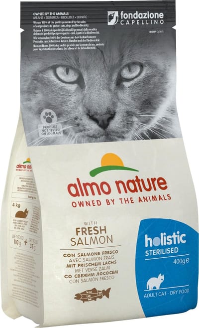 Almo Nature Holistic Droogvoer voor gesteriliseerde katten - Zalm 400 gram