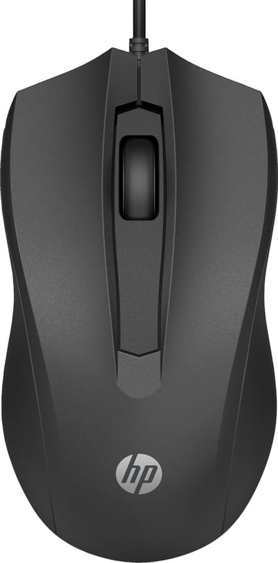 HP 105 - Muis rechts- en linkshandig - optisch - 3 knoppen - met bekabeling - USB-A - zwart - Smart Buy