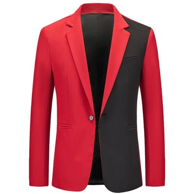Heren Casual Pak Europese en Amerikaanse Mode Kleur Matching Grote Maat Blazer Heren L