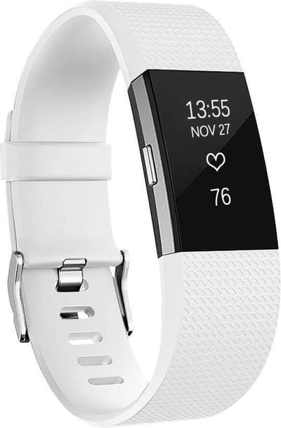 YPCd® Siliconen bandje - Fitbit Charge 2 - Wit - Large