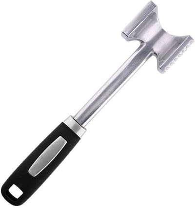 Nivard Vleeshamer - Vleesvermalser - Vleespletter - Vleesklopper - Kip - Rund - Varken - Bbq Accesoires - Meat Hammer - Pounder - Zilver