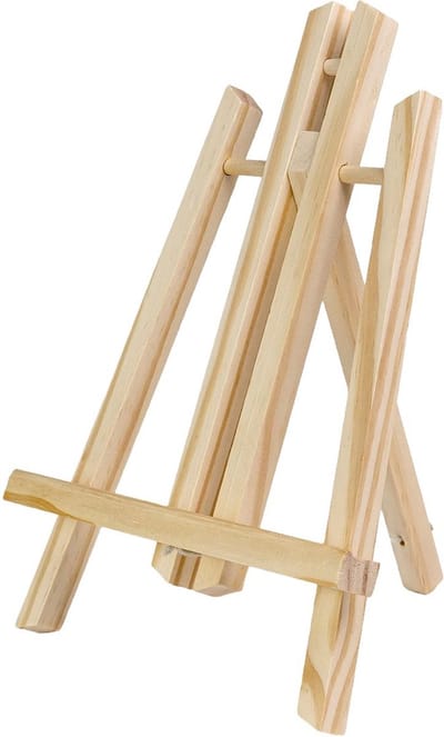 Intirilife tafelezel van beukenhout 18 x 30 cm - Inklapbare fotohouder Fotostatief Zittende ezel met drie poten
