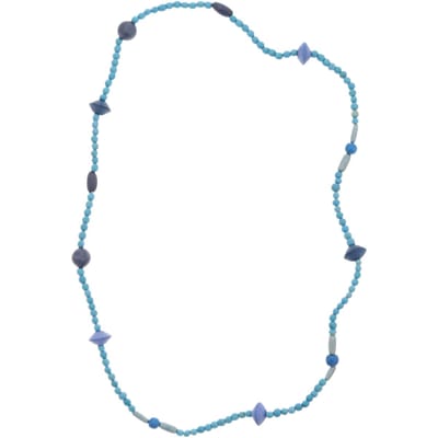 Behave – Lange ketting blauw – Bohemian stijl – Verweerde kralenlook