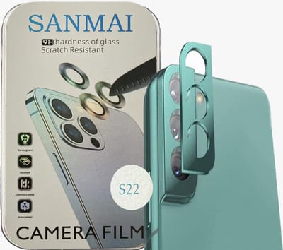 Metalen Camera Lens Protector Voor Samsung Galaxy S22 Aluminium Camera Cover Frame Groen - 2STUKS