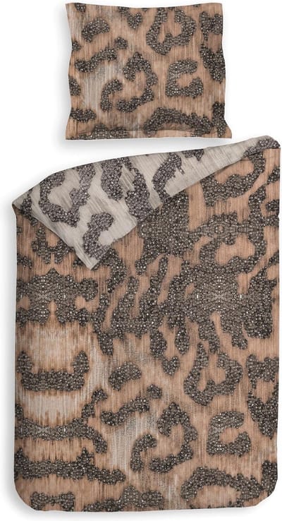Heckettlane Dekbedovertrek Artimis - Bedlinnen met print - 140x220 - Natural - Dekbedhoes van 100% Katoen-Satijn