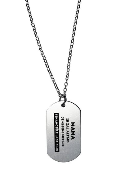 Akyol - mama ik zal altijd je financiële last zijn ketting - Mama - familie mensen die een mama hebben - cadeau