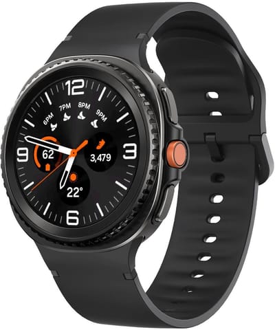 Siliconen bandje - geschikt voor Samsung Galaxy Watch 8 (40mm) / Galaxy Watch 8 (44mm) / Galaxy Watch 8 Classic - gespsluiting - Maat S/M - zwart