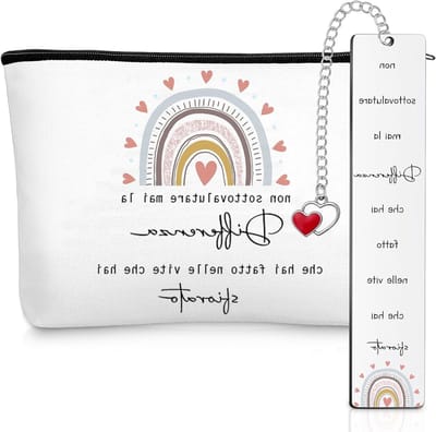 Bedankt cadeau voor collega's en vrienden, motiverende boekenlegger, make-up tas, inspirerend cadeau, geschenk voor afstuderen, vrouwen cadeau, kerstcadeau