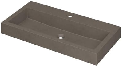 INK Momento Wastafel Quartz met 1 Kraangat - 900x450x90 mm - Quartz Beton