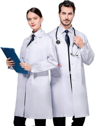 Chemisch Laboratorium Labjas voor Bescherming en Hygiëne in de Geneeskunde - Lange Mouwen, Katoen, Unisex, XXL