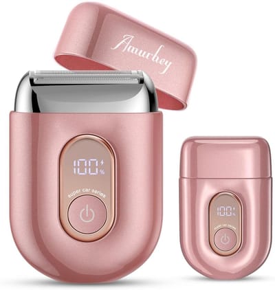 Scheerapparaat voor Dames - Roze - Compact en Lichtgewicht - Elektrisch Scheerapparaat met 3D Triple-Messen - Voor Gevoelige Huid