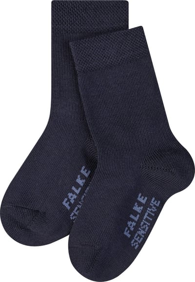 FALKE Sensitive met comfort tailleband katoen sokken baby blauw - maat 62-68