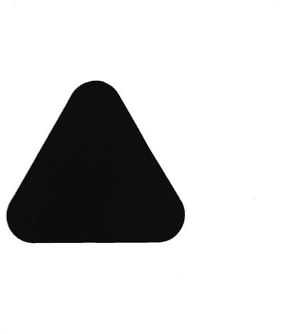 Haaientanden zelfklevend (20 stuks) Zwart 100 x 91 mm - vloersticker met vlakke toplaag