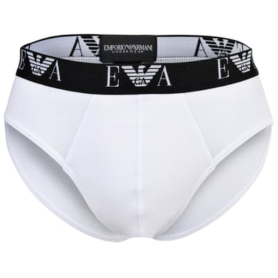 Armani slips EA logo band 3-pack wit