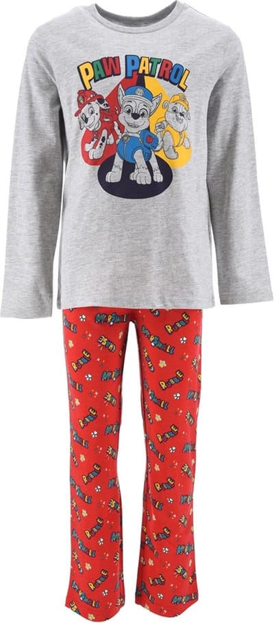 Nickelodeon - Paw Patrol pyjama - jongens - 100% Jersey katoen - grijs/rood - maat 98