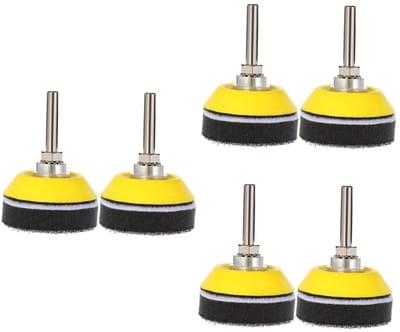 Schijfspons Boor - Schuurpad Kit - Oppervlak Polijsten - Flexibel Duurzaam Materiaal - 12 Stuks - Geel Zwart
