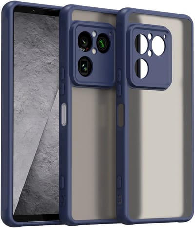 Hoesje geschikt voor Sony Xperia 1 VIII - Phonesta AirFrost Semi-Transparante Back Cover - Mat Blauw