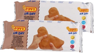 Jovi Klei - 2x - 500 gram - zelfhardend - terracotta - boetseer speelgoed