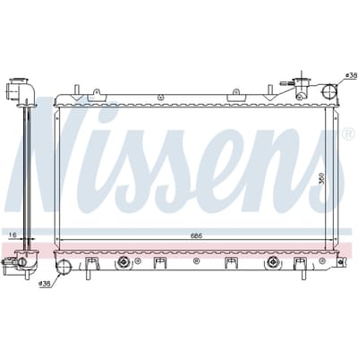 Radiator, motorkoeling NISSENS 67728