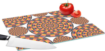 Glazen Snijplank - 39x28 - Mandala - Mexico - Patroon - Snijplanken Glas