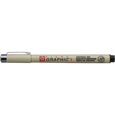 Fineliner Sakura Pigma Graphic 1 1.0mm zwart