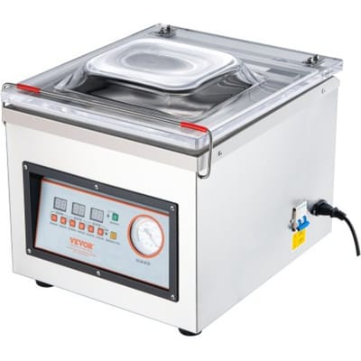 VEVOR Kamervacuümapparaat 320 W Vacuümapparaat voor Vochtige Voedingsmiddelen, Vleesmarinades Compact Formaat met 32cm Seallengte Toepassing In Particuliere Keukens en Commerciële Ruimtes
