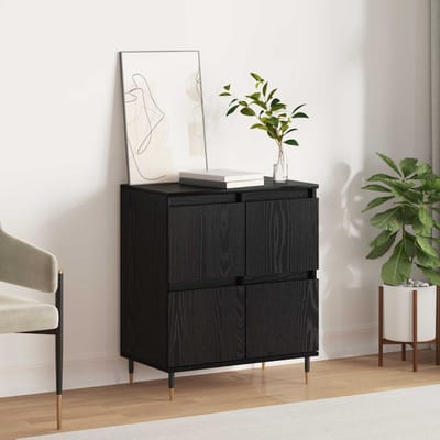 vidaXL - Dressoir - Zwart - Eiken - 60 - x - 35 - x - 70 - cm