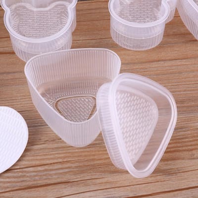4 STUKS DIY Sushi Vorm Onigiri Rijstbal Voedselpers Transparante Driehoekige Sushi Maker Vorm Sushi Kit Keuken Bento Accessoire transparant