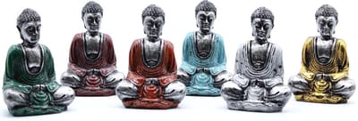 Zilveren mini-Boeddha (verschillende kleuren)