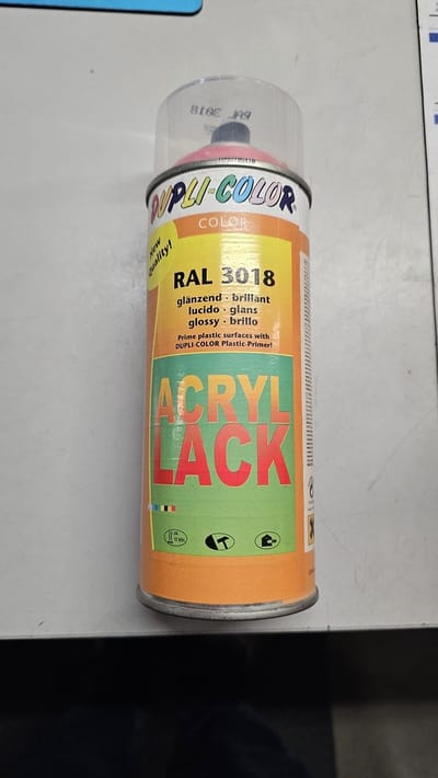 Motip Dupli-Color Spuitbus Acryl Hoogglans - RAL 3018 Aardbeirood