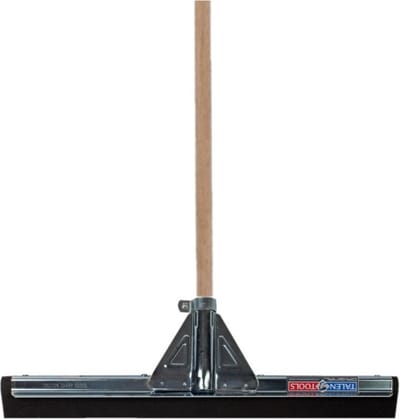 Talen Tools Vloer/douche trekker - voor water - metaal/stevig rubber 45 cm - dikke houten steel 140 cm