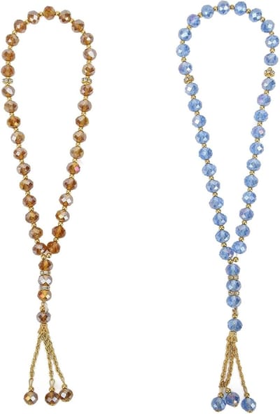 Tasbih Gebedskralen Set van 2 voor Mannen en Vrouwen - Blauw, Spirituele Meditatie en Religieuze Praktijk