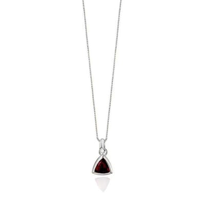 Petit Comité - Ketting Dames Geboortesteen Granaat Januari (Zilver) - Cadeau Dames