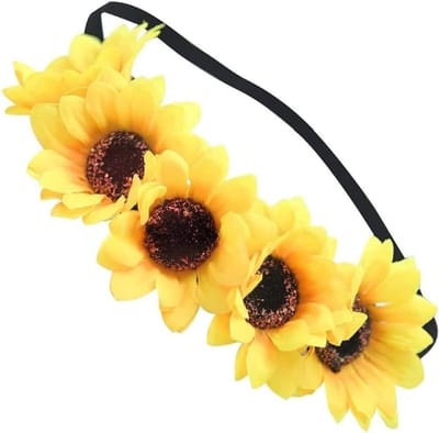 Stijlvolle haaraccessoires voor vrouwen en meisjes - Zonnebloem hoofdband, hoofddoek en feestelijke accessoires voor bruiloften en festivals