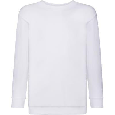 Fruit Of The Loom Childrens Unisex Set In Sleeve Sweatshirt (Wit)