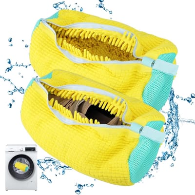 Dailygoods- Schoenwaszak - Innovatief ritsontwerp - Herbruikbaar wasnet - 39 x 19 cm - Bescherming voor schoenen - Lichtgewicht en draagbaar - Sneakerwaszak