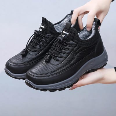 Dames Katoen Gevoerde Sneeuwlaarzen Antislip Waterdicht Winterschoenen Warm en Comfortabel Outdoor Wandelschoenen Wandelschoenen 35