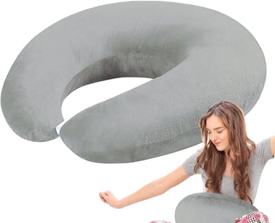 Leeskussen met Armsteun - Gamen Kussen - Comfortabel Lezen - Verstelbaar Ergonomisch - 68x50 cm - Grijs