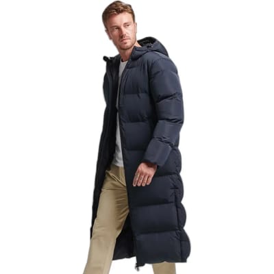 Superdry - Extra lange pufferjas - Heren - Gewatteerde jassen