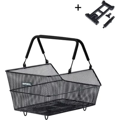 Basil Cento S fietsmand met MIK-bevestiging 7 liter 31 x 21 x 11 cm - zwart