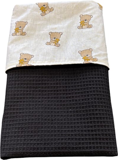 baby deken kinderwagen deken wieg deken zwart teddy beer 60 x 90 cm