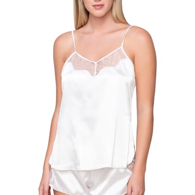 Nuisette met fijne spaghettibandjes voor dames Luna Prestige Satin