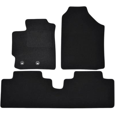 Tapis de sol - Toyota - Yaris 2011-2019 - Velours noir - 3 pièces - Antidérapant et imperméable