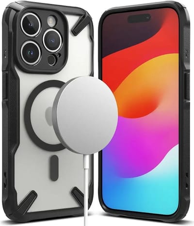 Ringke Fusion X Hoesje Geschikt voor Magnetic Apple iPhone 15 Pro Max MagSafe Zwart