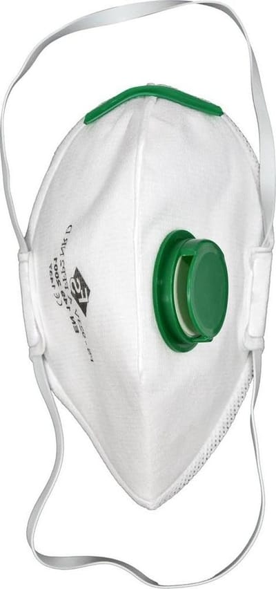 Wegwerp stofmasker - Ademhalingsbescherming - Stofvrij werken - Met ventiel - One size - Wit