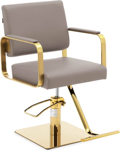 physa Kappersstoel met voetsteun - 490 - 650 mm - 200 kg - beige/goud 10040763